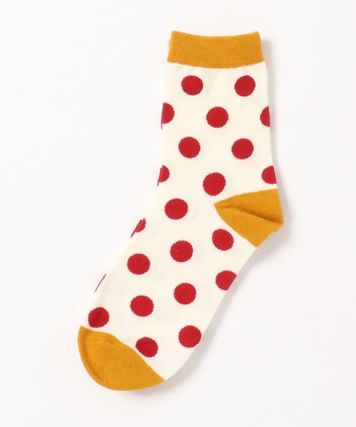 Fun & Daily（ファンアンドデイリー）の「F&D : カラードットソックス（ソックス/靴下・レディース・ホワイト/ブラック/グリーン/ネイビー/レッド/マスタード・FREE）」の10枚目の写真