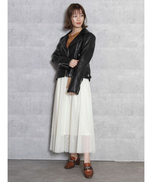 dazzlin(ダズリン)の「コルセットチュールスカート(スカート・レディース・パープル/ブラウン/オフホワイト・FREE)」の9枚目の写真