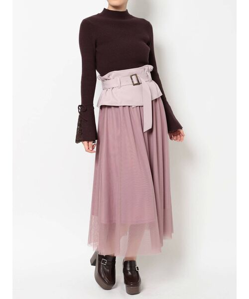 dazzlin(ダズリン)の「コルセットチュールスカート(スカート・レディース・パープル/ブラウン/オフホワイト・FREE)」の15枚目の写真