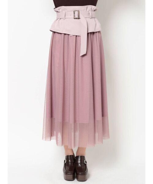 dazzlin(ダズリン)の「コルセットチュールスカート(スカート・レディース・パープル/ブラウン/オフホワイト・FREE)」の21枚目の写真