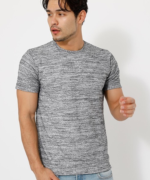 AZUL by moussy（アズールバイマウジー）の「SLAB PILE TEE/スラブパイルTシャツ（Tシャツ/カットソー・メンズ・ホワイト/ブラック/杢グレー・SMALL/MEDIUM/LARGE/X-LARGE/X-SMALL）」の3枚目の写真