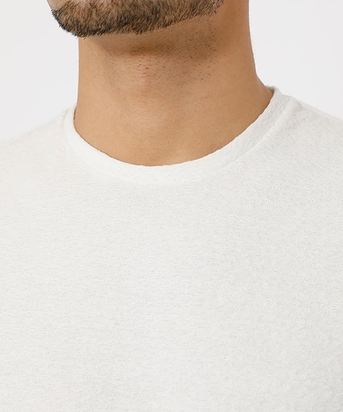 AZUL by moussy（アズールバイマウジー）の「SLAB PILE TEE/スラブパイルTシャツ（Tシャツ/カットソー・メンズ・ホワイト/ブラック/杢グレー・SMALL/MEDIUM/LARGE/X-LARGE/X-SMALL）」の22枚目の写真