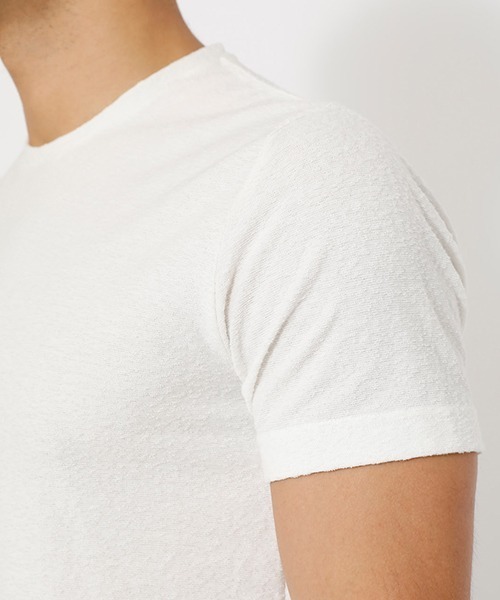 AZUL by moussy（アズールバイマウジー）の「SLAB PILE TEE/スラブパイルTシャツ（Tシャツ/カットソー・メンズ・ホワイト/ブラック/杢グレー・SMALL/MEDIUM/LARGE/X-LARGE/X-SMALL）」の21枚目の写真