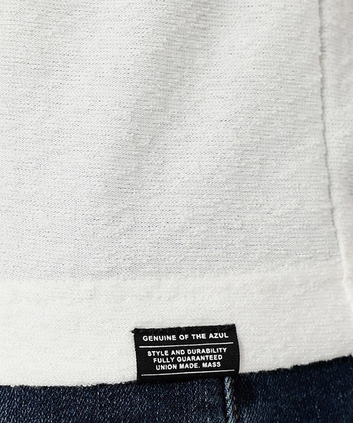 AZUL by moussy（アズールバイマウジー）の「SLAB PILE TEE/スラブパイルTシャツ（Tシャツ/カットソー・メンズ・ホワイト/ブラック/杢グレー・SMALL/MEDIUM/LARGE/X-LARGE/X-SMALL）」の20枚目の写真