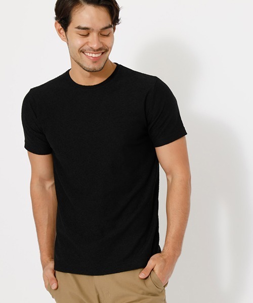 AZUL by moussy（アズールバイマウジー）の「SLAB PILE TEE/スラブパイルTシャツ（Tシャツ/カットソー・メンズ・ホワイト/ブラック/杢グレー・SMALL/MEDIUM/LARGE/X-LARGE/X-SMALL）」の19枚目の写真