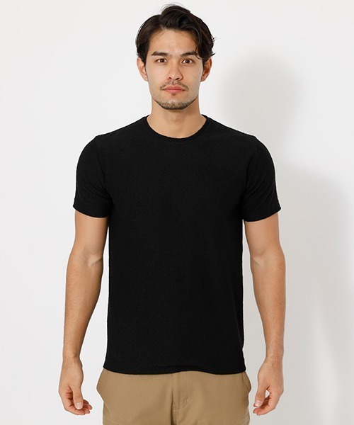 AZUL by moussy（アズールバイマウジー）の「SLAB PILE TEE/スラブパイルTシャツ（Tシャツ/カットソー・メンズ・ホワイト/ブラック/杢グレー・SMALL/MEDIUM/LARGE/X-LARGE/X-SMALL）」の17枚目の写真