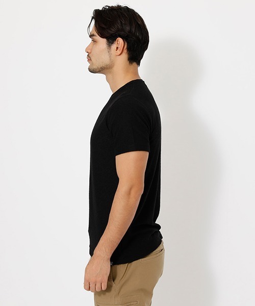 AZUL by moussy（アズールバイマウジー）の「SLAB PILE TEE/スラブパイルTシャツ（Tシャツ/カットソー・メンズ・ホワイト/ブラック/杢グレー・SMALL/MEDIUM/LARGE/X-LARGE/X-SMALL）」の16枚目の写真