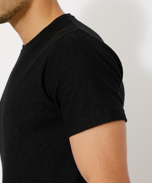 AZUL by moussy（アズールバイマウジー）の「SLAB PILE TEE/スラブパイルTシャツ（Tシャツ/カットソー・メンズ・ホワイト/ブラック/杢グレー・SMALL/MEDIUM/LARGE/X-LARGE/X-SMALL）」の13枚目の写真