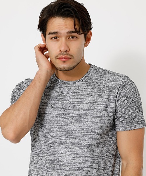 AZUL by moussy（アズールバイマウジー）の「SLAB PILE TEE/スラブパイルTシャツ（Tシャツ/カットソー・メンズ・ホワイト/ブラック/杢グレー・SMALL/MEDIUM/LARGE/X-LARGE/X-SMALL）」の11枚目の写真