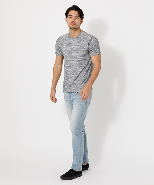 AZUL by moussy（アズールバイマウジー）の「SLAB PILE TEE/スラブパイルTシャツ（Tシャツ/カットソー・メンズ・ホワイト/ブラック/杢グレー・SMALL/MEDIUM/LARGE/X-LARGE/X-SMALL）」の10枚目の写真