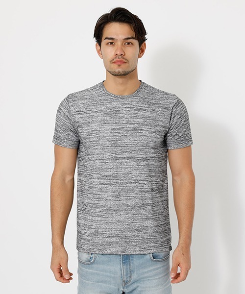 AZUL by moussy（アズールバイマウジー）の「SLAB PILE TEE/スラブパイルTシャツ（Tシャツ/カットソー・メンズ・ホワイト/ブラック/杢グレー・SMALL/MEDIUM/LARGE/X-LARGE/X-SMALL）」の9枚目の写真