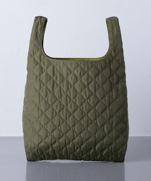 UNITED ARROWS(ユナイテッドアローズ)の「UWSC キルティング ショッパーバッグ(ハンドバッグ・レディース・ブラック/オリーブ・FREE)」の6枚目の写真