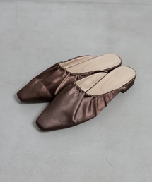 natural couture | サテンギャザーミュール(その他シューズ)