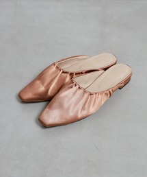 natural couture | サテンギャザーミュール(その他シューズ)