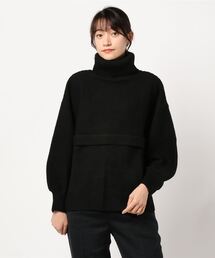 prose verse | 【手洗い可】編地切替えレイヤード風タートルニット(ニット/セーター)