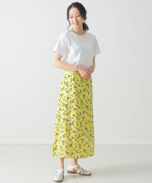 BEAMS LIGHTS（ビームスライツ）の「BEAMS LIGHTS / DEVEAUX 花柄 フレア スカート（スカート・レディース・イエロー/ブラック・38/36）」の8枚目の写真