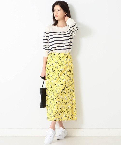 BEAMS LIGHTS（ビームスライツ）の「BEAMS LIGHTS / DEVEAUX 花柄 フレア スカート（スカート・レディース・イエロー/ブラック・38/36）」の14枚目の写真