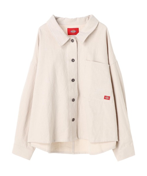 Dickies（ディッキーズ）の「【WEB限定】Dickiesビックシルエットカバーオール ＊（ミリタリージャケット・レディース・アイボリー/グリーン・MEDIUM）」の21枚目の写真