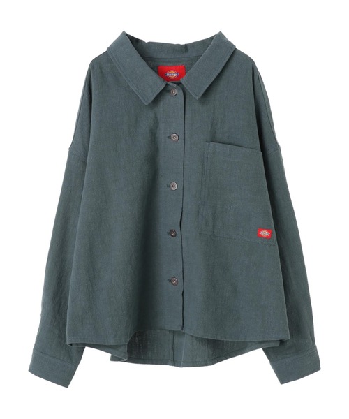 Dickies（ディッキーズ）の「【WEB限定】Dickiesビックシルエットカバーオール ＊（ミリタリージャケット・レディース・アイボリー/グリーン・MEDIUM）」の13枚目の写真