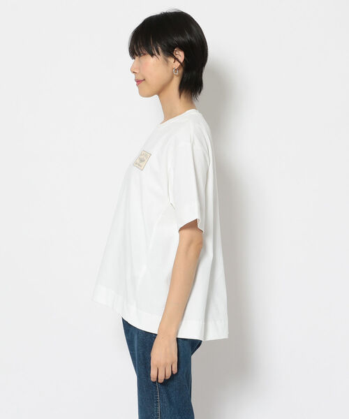 AVIREX（アヴィレックス）の「サイドジップ ワッペンプルオーバー/ SIDE ZIP WAPPEN PULL OVER（Tシャツ/カットソー・レディース・オフホワイト/オレンジ/ブラック・FREE）」の8枚目の写真