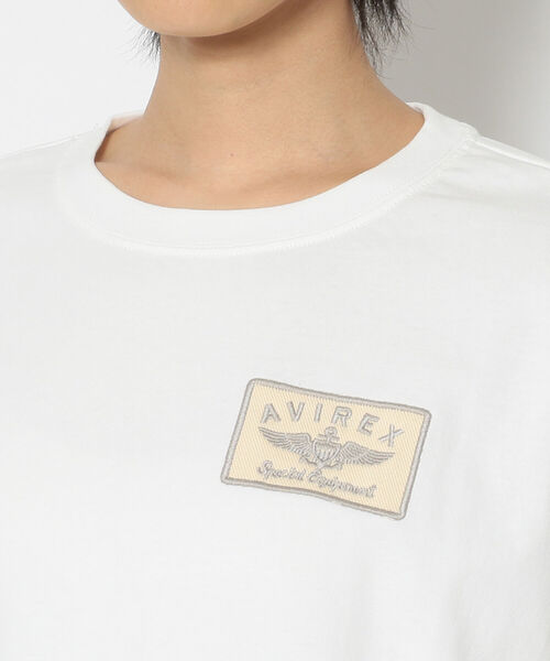 AVIREX（アヴィレックス）の「サイドジップ ワッペンプルオーバー/ SIDE ZIP WAPPEN PULL OVER（Tシャツ/カットソー・レディース・オフホワイト/オレンジ/ブラック・FREE）」の14枚目の写真