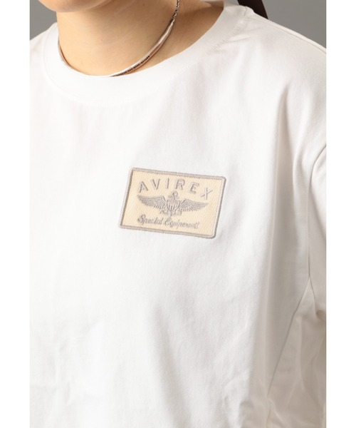 AVIREX（アヴィレックス）の「サイドジップ ワッペンプルオーバー/ SIDE ZIP WAPPEN PULL OVER（Tシャツ/カットソー・レディース・オフホワイト/オレンジ/ブラック・FREE）」の13枚目の写真