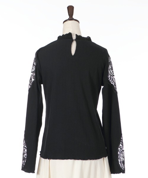 axes femme（アクシーズファム）の「オーガンジーレースリブＰＯ（Tシャツ/カットソー・レディース・ブラック/ラベンダー/キナリ・MEDIUM）」の17枚目の写真