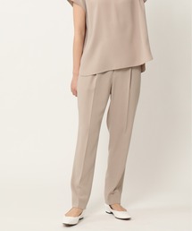 ＜WASHABLE＞オックス 2wayストレッチ 1タックテーパードパンツ