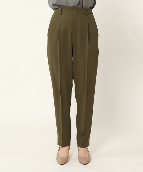 KASHIYAMA（カシヤマ）の「＜WASHABLE＞オックス 2wayストレッチ 1タックテーパードパンツ（その他パンツ・レディース・カーキ/ネイビー/キャメル/ベージュ・マルチサイズ）」の13枚目の写真