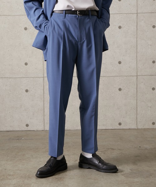 JUNRED（ジュンレッド）の「【セットアップ対応】エアリーストレッチスリム（スラックス・メンズ・ブルー/ダークブラウン/ライトグレー・S/M/L）」の3枚目の写真