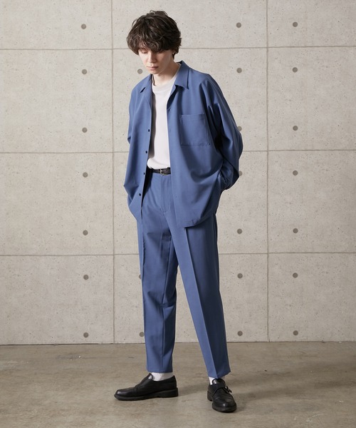 JUNRED（ジュンレッド）の「【セットアップ対応】エアリーストレッチスリム（スラックス・メンズ・ブルー/ダークブラウン/ライトグレー・S/M/L）」の15枚目の写真