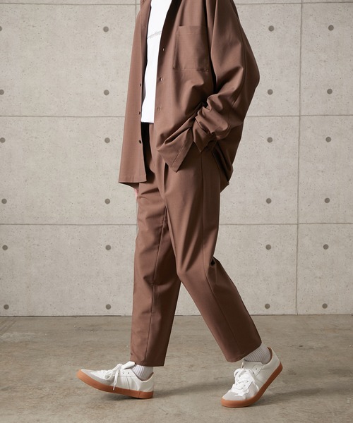 JUNRED（ジュンレッド）の「【セットアップ対応】エアリーストレッチスリム（スラックス・メンズ・ブルー/ダークブラウン/ライトグレー・S/M/L）」の9枚目の写真