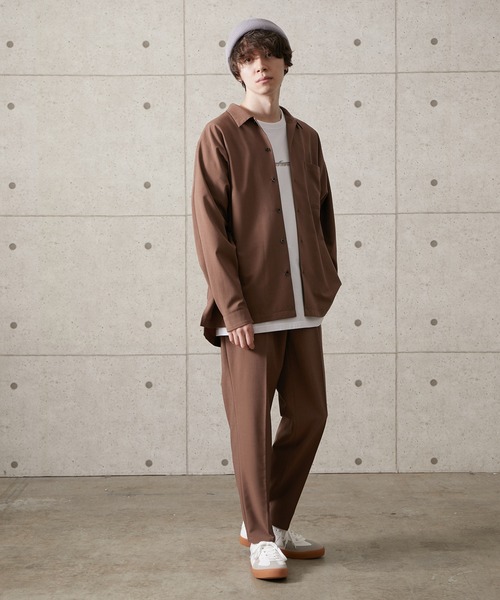 JUNRED（ジュンレッド）の「【セットアップ対応】エアリーストレッチスリム（スラックス・メンズ・ブルー/ダークブラウン/ライトグレー・S/M/L）」の17枚目の写真