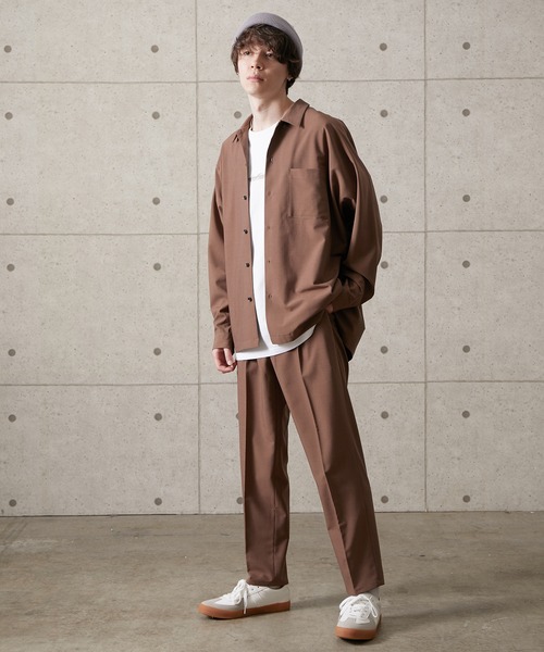 JUNRED（ジュンレッド）の「【セットアップ対応】エアリーストレッチスリム（スラックス・メンズ・ブルー/ダークブラウン/ライトグレー・S/M/L）」の13枚目の写真