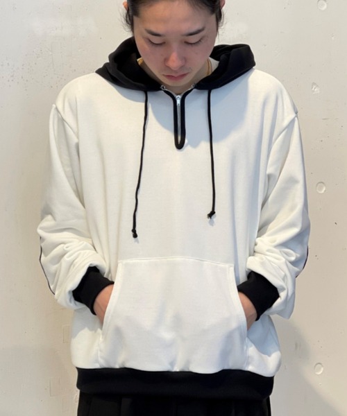 GARDEN TOKYO(ガーデントウキョウ)の「UNNAMED/アンネームド/half zip parka/ハーフジップパーカー(パーカー・メンズ・サックスブルー/ブラウン/ブラック/グレー・FREE)」の7枚目の写真