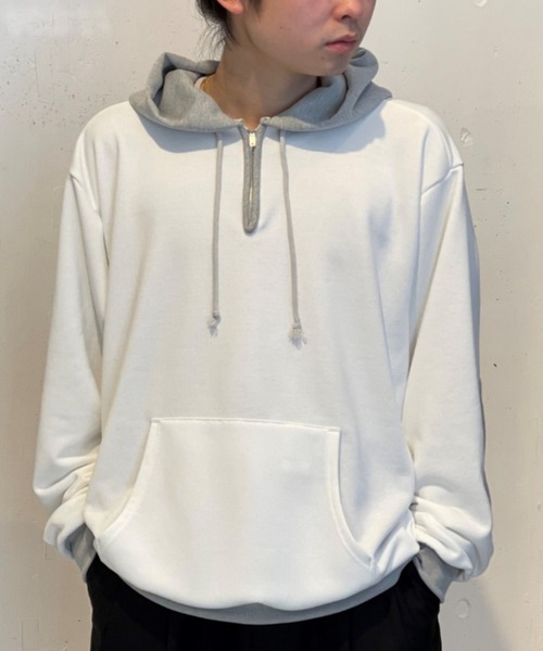 GARDEN TOKYO(ガーデントウキョウ)の「UNNAMED/アンネームド/half zip parka/ハーフジップパーカー(パーカー・メンズ・サックスブルー/ブラウン/ブラック/グレー・FREE)」の8枚目の写真