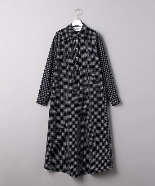 dahl'ia（ダリア）の「＜dahl'ia（ダリア）＞ドット シャツワンピース（シャツワンピース・レディース・レッド/ネイビー・FREE）」の4枚目の写真