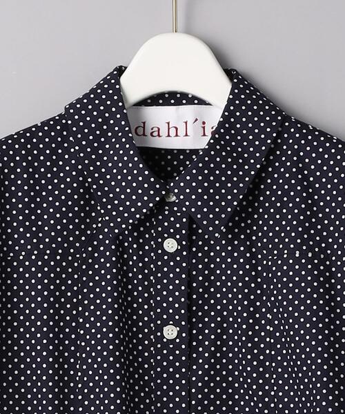 dahl'ia（ダリア）の「＜dahl'ia（ダリア）＞ドット シャツワンピース（シャツワンピース・レディース・レッド/ネイビー・FREE）」の3枚目の写真