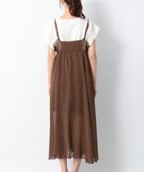 Heather(ヘザー)の「ウェイビープリーツキャミワンピース 948480(ワンピース・レディース・ブラウン/グレー/アイボリー/グレー系その他/ピンク/ブルー/ブラック/グリーン・FREE)」の16枚目の写真