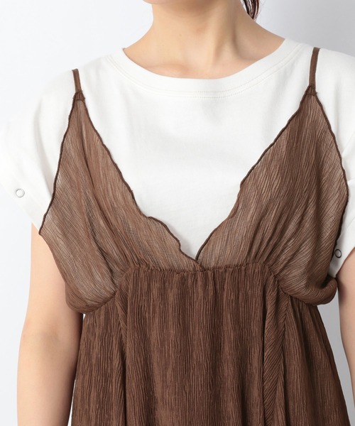 Heather(ヘザー)の「ウェイビープリーツキャミワンピース 948480(ワンピース・レディース・ブラウン/グレー/アイボリー/グレー系その他/ピンク/ブルー/ブラック/グリーン・FREE)」の18枚目の写真