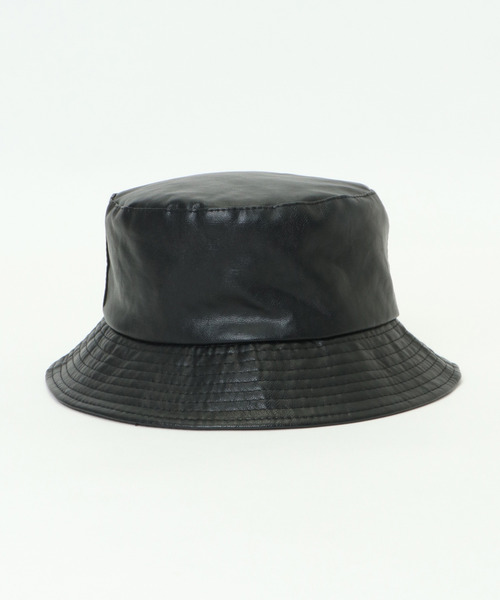 VENCEEXCHANGE（ヴァンスエクスチェンジ）の「フェイクレザーバケットハット（ハット・レディース・ブラック/ベージュ・FREE）」の7枚目の写真
