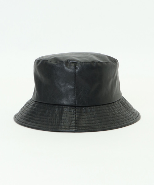 VENCEEXCHANGE（ヴァンスエクスチェンジ）の「フェイクレザーバケットハット（ハット・レディース・ブラック/ベージュ・FREE）」の10枚目の写真