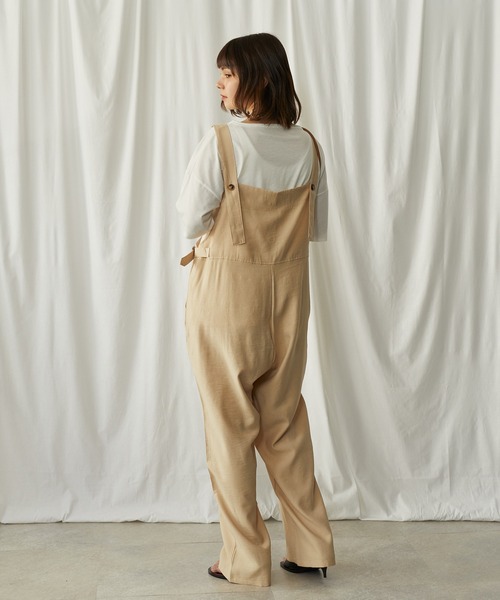 toucher du brise(トゥシェドブリーズ)の「ワイドサロペット(サロペット/オーバーオール・レディース・ブラック/ベージュ/カーキ・M)」の10枚目の写真