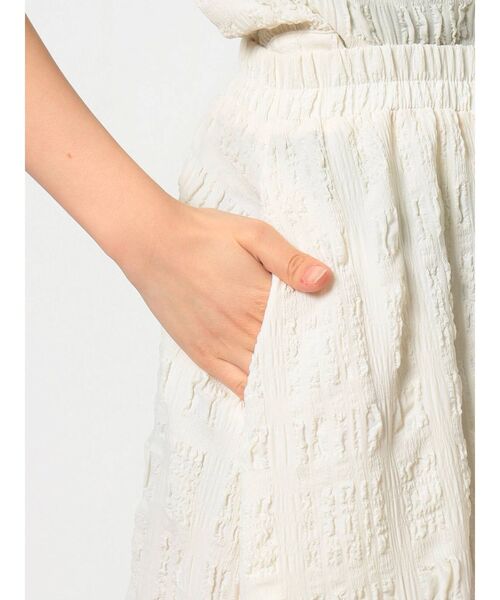 merry jenny(メリージェニー)の「フクレジャガードフレアスカート【セットアップ着用可能】(スカート・レディース・ライトブルー/ブラック/アイボリー・FREE)」の19枚目の写真