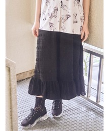 merry jenny | フクレジャガードフレアスカート【セットアップ着用可能】(スカート)