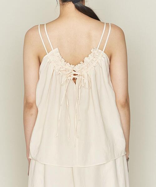 ASTRAET（アストラット）の「＜ASTRAET（アストラット）＞ギャザー バックリボン キャミソール（キャミソール・レディース・オフホワイト/ダークグレー・FREE）」の13枚目の写真