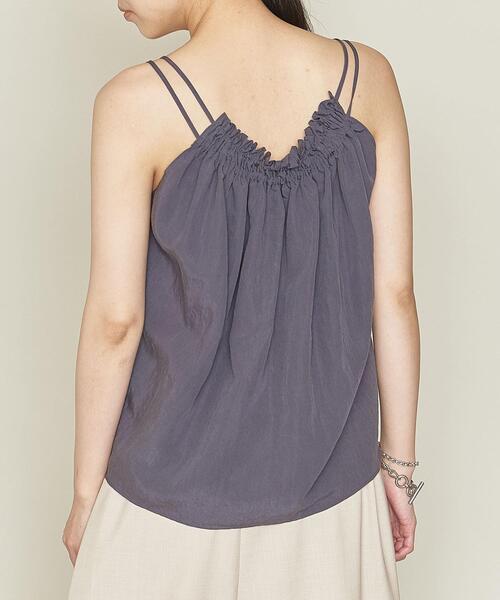 ASTRAET（アストラット）の「＜ASTRAET（アストラット）＞ギャザー バックリボン キャミソール（キャミソール・レディース・オフホワイト/ダークグレー・FREE）」の15枚目の写真