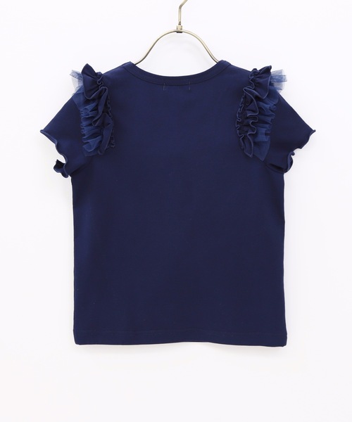 panpantutu（パンパンチュチュ）の「フリルショルダートップス(半袖)(110-130cm)（Tシャツ/カットソー・キッズ・レモンイエロー/ベビーピンク/ライトベージュ/ミント/ピンク系その他/ローズ/ネイビー・120cm/110cm/130cm）」の8枚目の写真