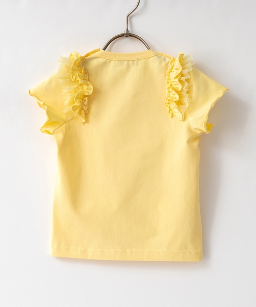 panpantutu（パンパンチュチュ）の「フリルショルダートップス(半袖)(110-130cm)（Tシャツ/カットソー・キッズ・レモンイエロー/ベビーピンク/ライトベージュ/ミント/ピンク系その他/ローズ/ネイビー・120cm/110cm/130cm）」の18枚目の写真