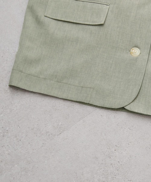 Chillfar（チルファー）の「カラーシャツジャケット（テーラードジャケット・レディース・ブラック/オレンジ/グリーン/アイボリー/マスタード/グレイッシュベージュ・FREE）」の11枚目の写真